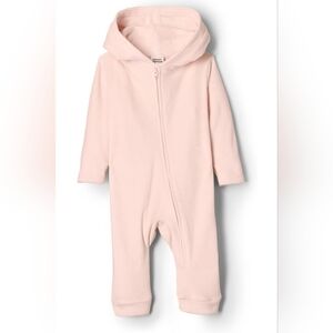 Sofia Grainge Pink Babies' Velour Hooded Coverall